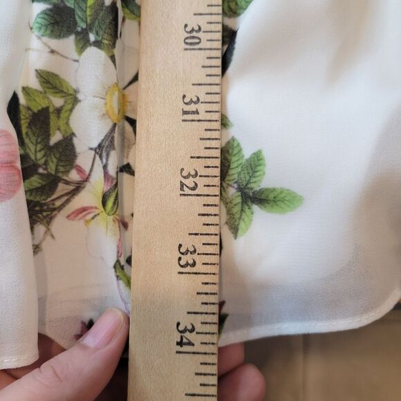 Ted Baker White Oracle Floral lace Ruffle Dress Size US 8 - Picture 7 of 13